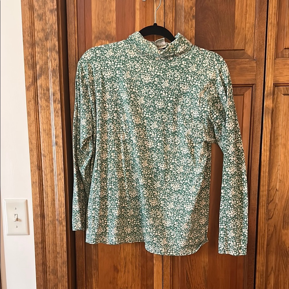 Floral Green Long Sleeve Top